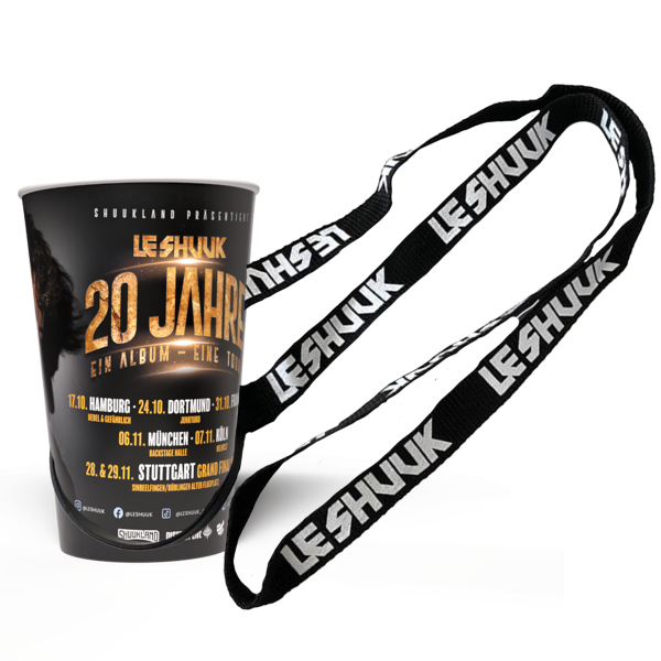 20 JAHRE LE SHUUK Becher + Halter